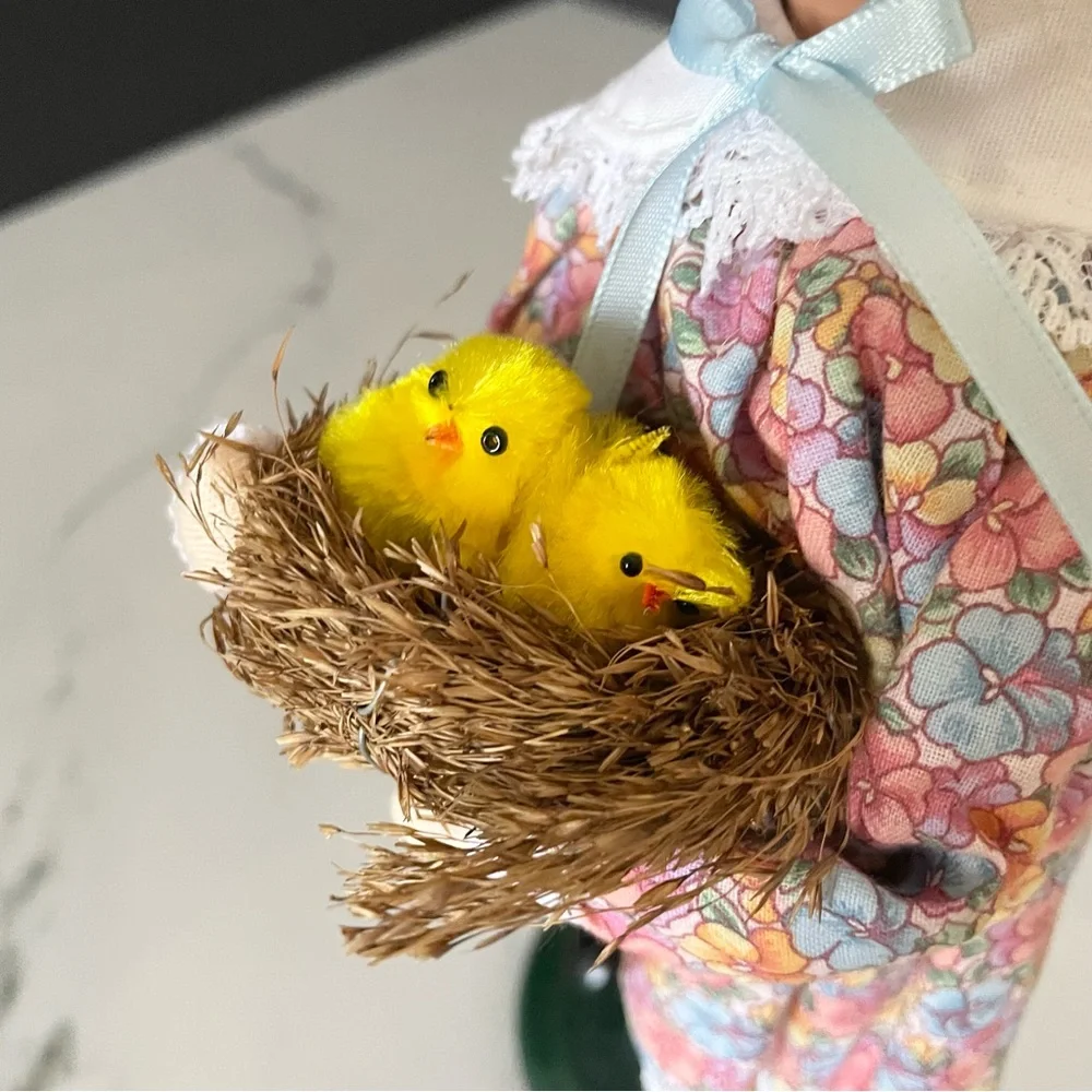 Easter Girl with Basket of Chicks - Byers' Choice